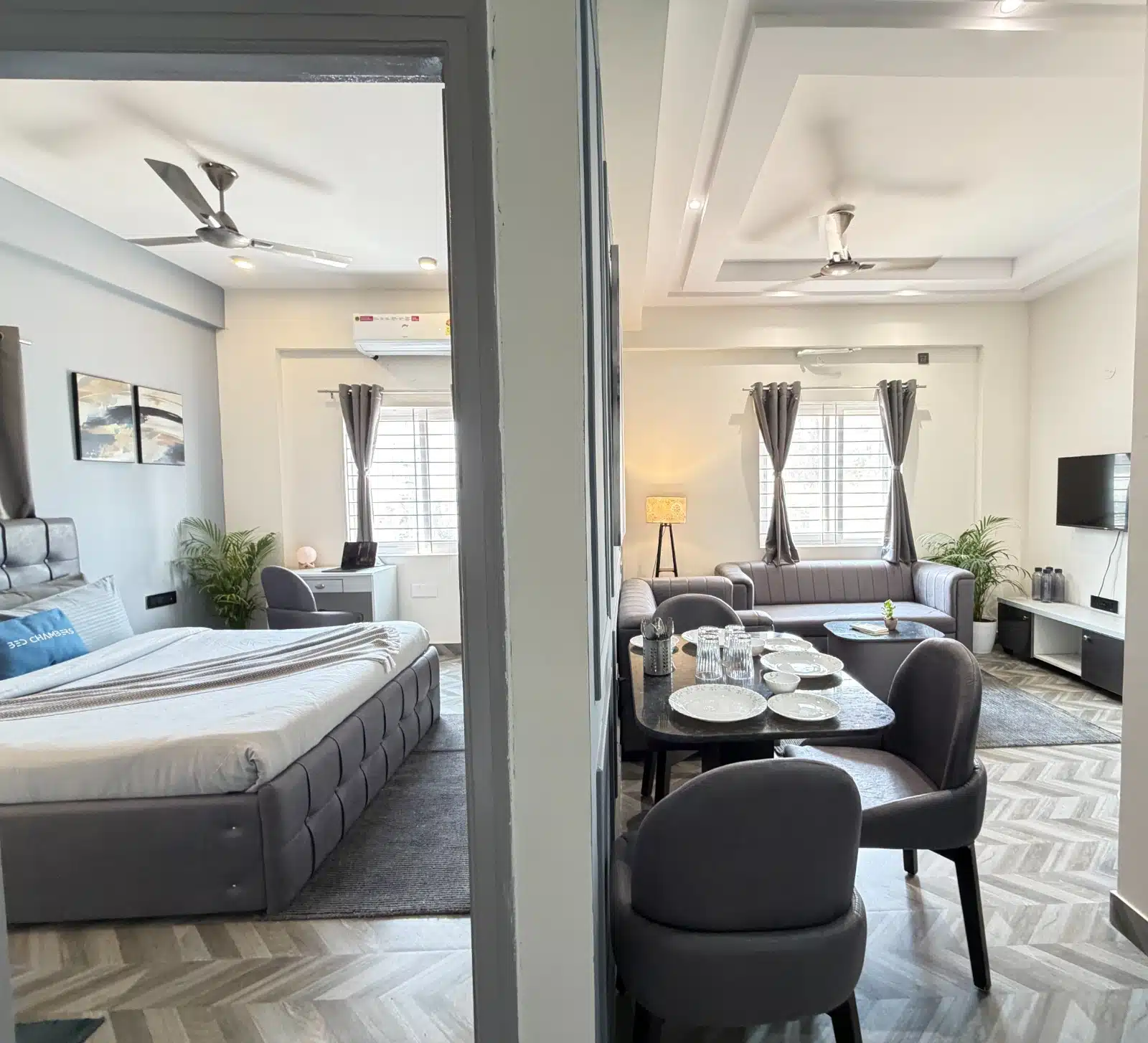 Contemporary Apartment Stays Near Manyata Tech Park and Hebbal Bangalore